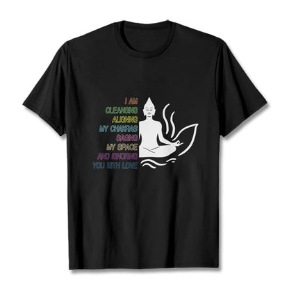 Buddha Stones Buddha Lotus Flower Meditation Design Tee T-shirt