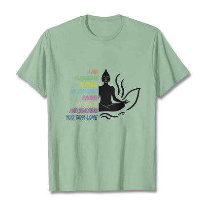 Buddha Stones Buddha Lotus Flower Meditation Design Tee T-shirt