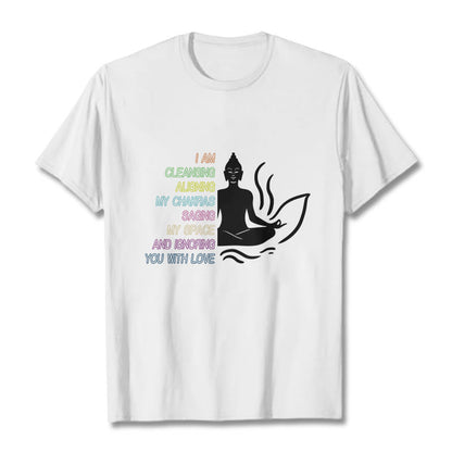Buddha Stones Buddha Lotus Flower Meditation Design Tee T-shirt