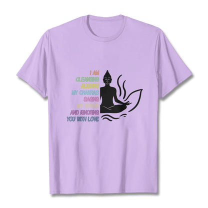 Buddha Stones Buddha Lotus Flower Meditation Design Tee T-shirt