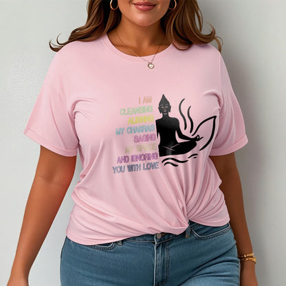Buddha Stones Buddha Lotus Flower Meditation Design Tee T-shirt