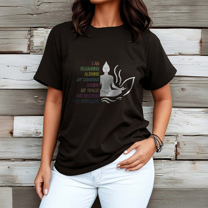 Buddha Stones Buddha Lotus Flower Meditation Design Tee T-shirt