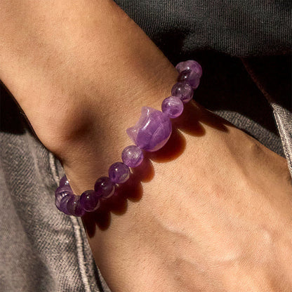 FREE Today: Spiritual Awareness and Peace Handmade Save A Cat Amethyst Bracelet