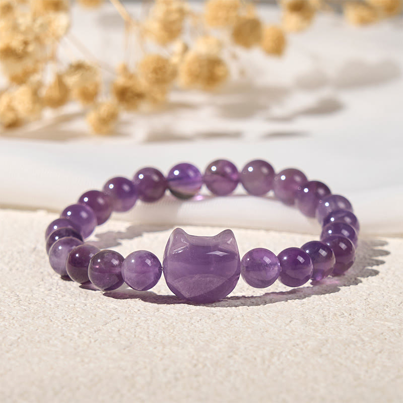 FREE Today: Spiritual Awareness and Peace Handmade Save A Cat Amethyst Bracelet
