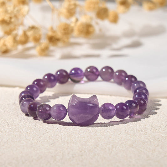 FREE Today: Spiritual Awareness and Peace Handmade Save A Cat Amethyst Bracelet