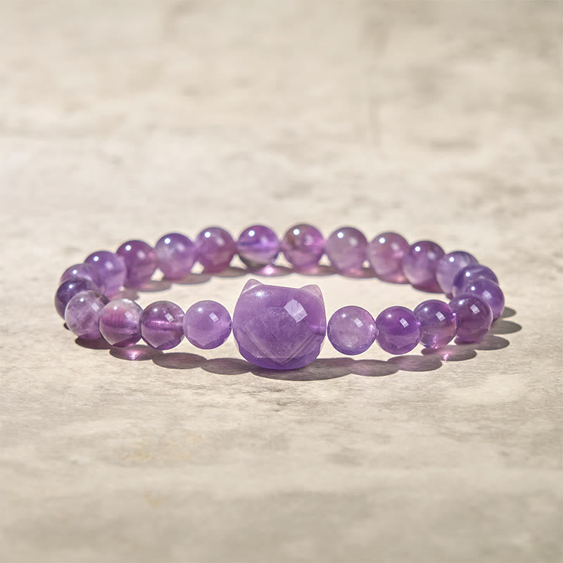 FREE Today: Spiritual Awareness and Peace Handmade Save A Cat Amethyst Bracelet
