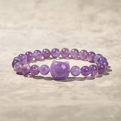 FREE Today: Spiritual Awareness and Peace Handmade Save A Cat Amethyst Bracelet