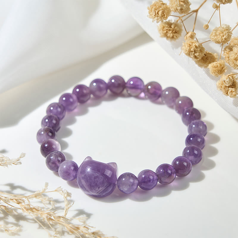 FREE Today: Spiritual Awareness and Peace Handmade Save A Cat Amethyst Bracelet