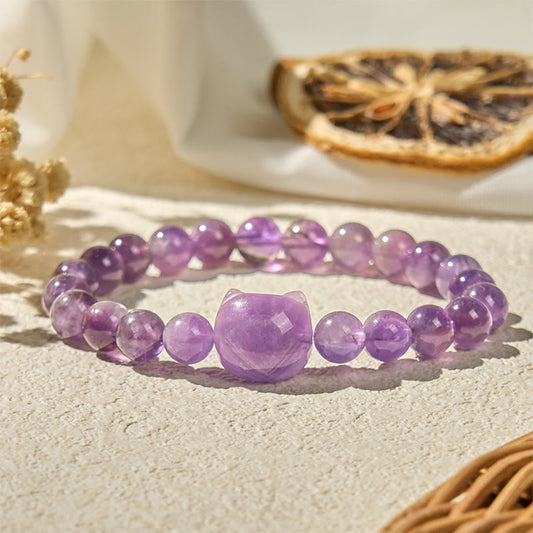FREE Today: Spiritual Awareness and Peace Handmade Save A Cat Amethyst Bracelet