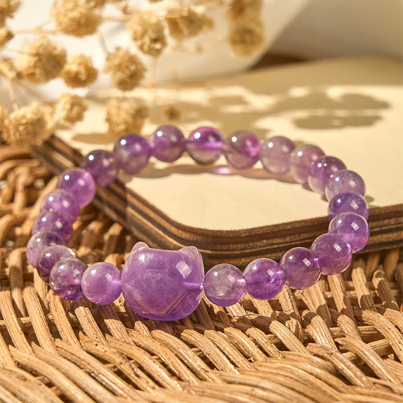 FREE Today: Spiritual Awareness and Peace Handmade Save A Cat Amethyst Bracelet