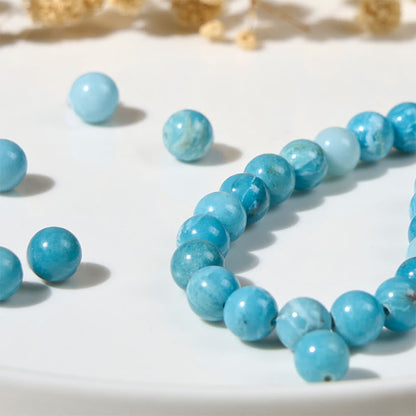 Buddha Stones Natural Cat Larimar Wisdom Beads Bracelet