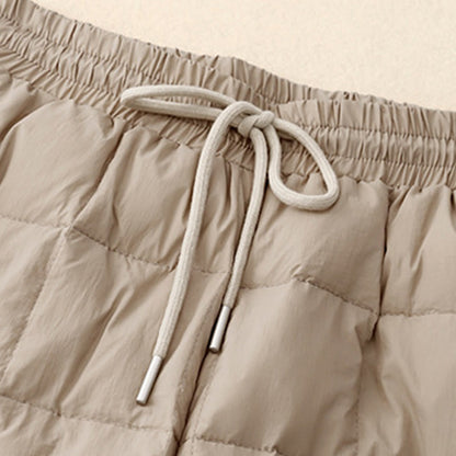 Buddha Stones Winter Drawstring Leg Opening Design Women's Cotton Pants With Pockets
