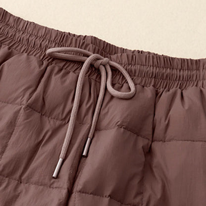 Buddha Stones Winter Drawstring Leg Opening Design Women's Cotton Pants With Pockets