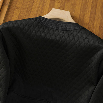 Buddha Stones Retro Plain Women's Cotton Long Sleeve Jacket With Pockets