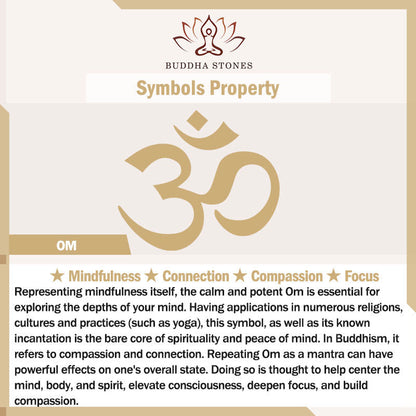Buddha Stones Hollow Lotus Design Om Symbol Stainless Steel Connection Necklace Pendant