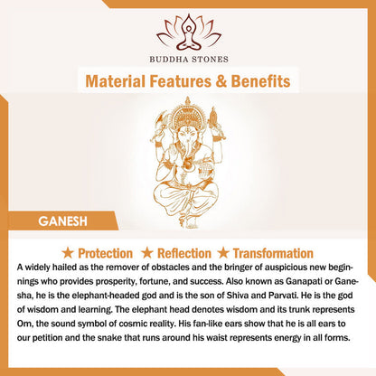 Buddha Stones Ganesh Elephant Stainless Steel Protection Necklace Pendant