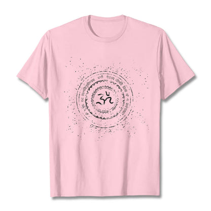 Buddha Stones Mandala Om Symbol Mantra Pattern Tee Cotton T-shirt