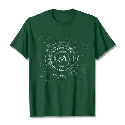 Buddha Stones Mandala Om Symbol Mantra Pattern Tee Cotton T-shirt