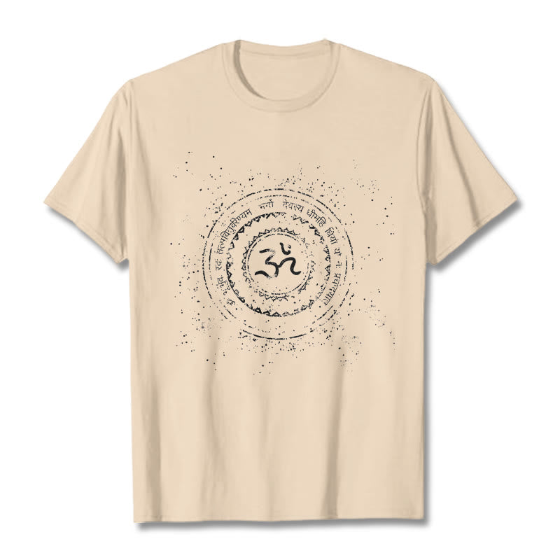 Buddha Stones Mandala Om Symbol Mantra Pattern Tee Cotton T-shirt