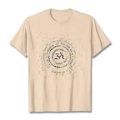 Buddha Stones Mandala Om Symbol Mantra Pattern Tee Cotton T-shirt