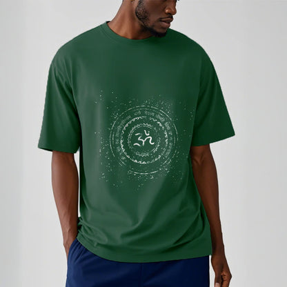 Buddha Stones Mandala Om Symbol Mantra Pattern Tee Cotton T-shirt