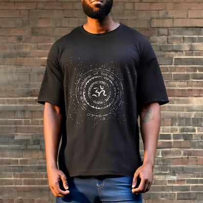 Buddha Stones Mandala Om Symbol Mantra Pattern Tee Cotton T-shirt