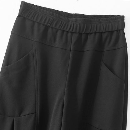 Buddha Stones Women's Casual Vintage Patchwork High Waist Design Thermal Pants With Pockets