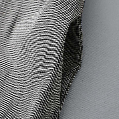 Buddha Stones Plaid Pattern Pleated Ruffled Design Long Sleeve Cotton Midi Dress With Pockets