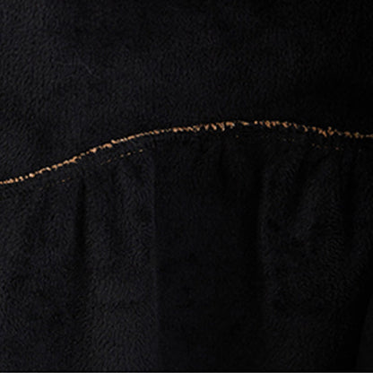 Buddha Stones Plain Buttons Long Sleeve Women's Cotton Corduroy Fleece-Lined Coat With Pockets