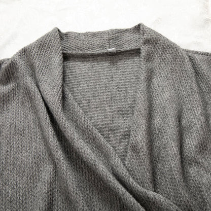Buddha Stones Plain Irregular Collar Design Men's Cotton Long Sleeve Jacket Shirt