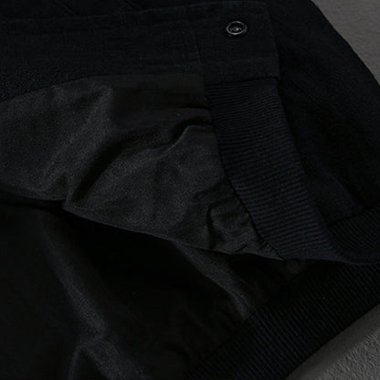 Buddha Stones Solid Color Ribbed Hem Long Sleeve Men's Cotton Linen Shirt With Pockets