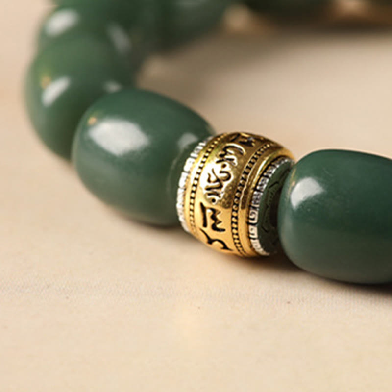 Buddha Stones Bodhi Seed Om Mani Padme Hum Lion Head Peace Bracelet
