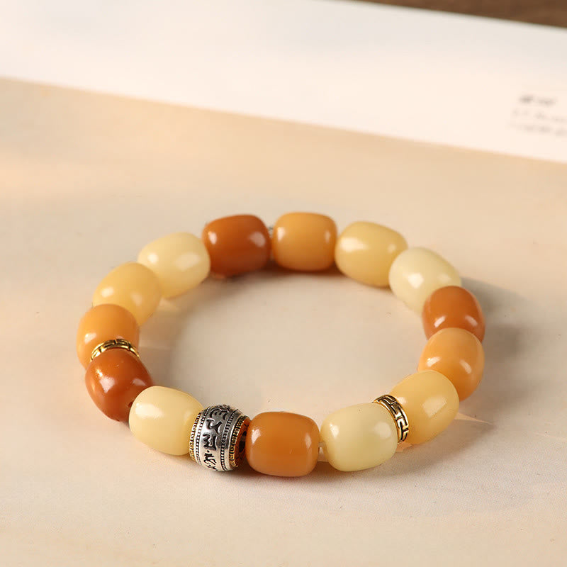 Buddha Stones Bodhi Seed Om Mani Padme Hum Lion Head Peace Bracelet