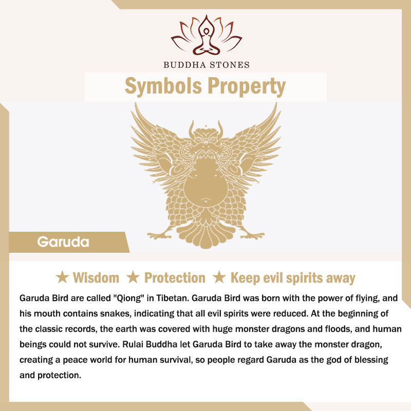 Buddha Stones Bodhi Seed Hammered Copper Brass Garuda Wisdom Bracelet