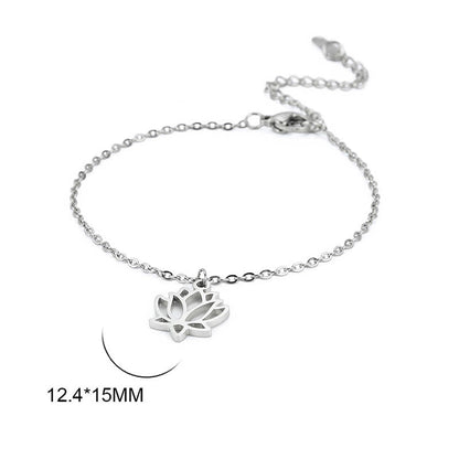 FREE Today: Enlightenment and Balance Lotus Pattern Titanium Steel Bracelet