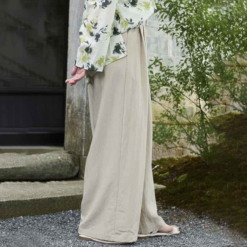 Buddha Stones Plain Ankle-Length Women's Pants With Pockets For Older Adults