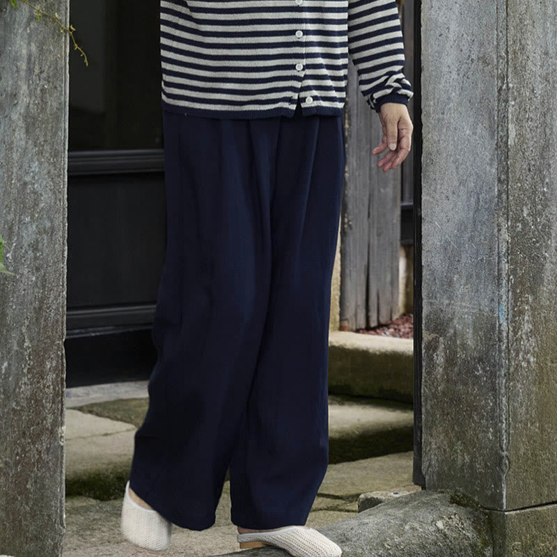 Buddha Stones Plain Ankle-Length Women's Pants With Pockets For Older Adults