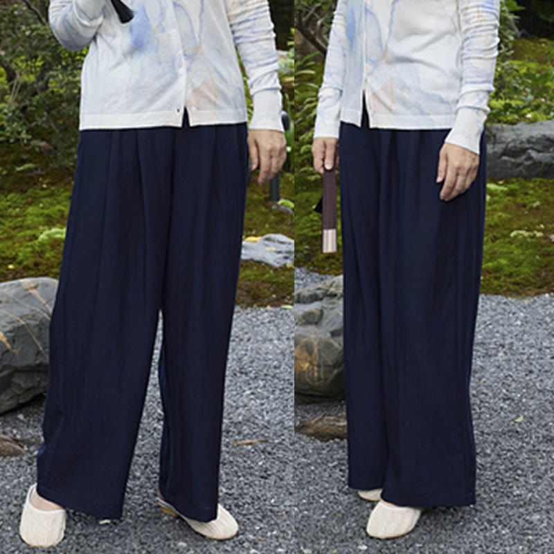 Buddha Stones Plain Ankle-Length Women's Pants With Pockets For Older Adults