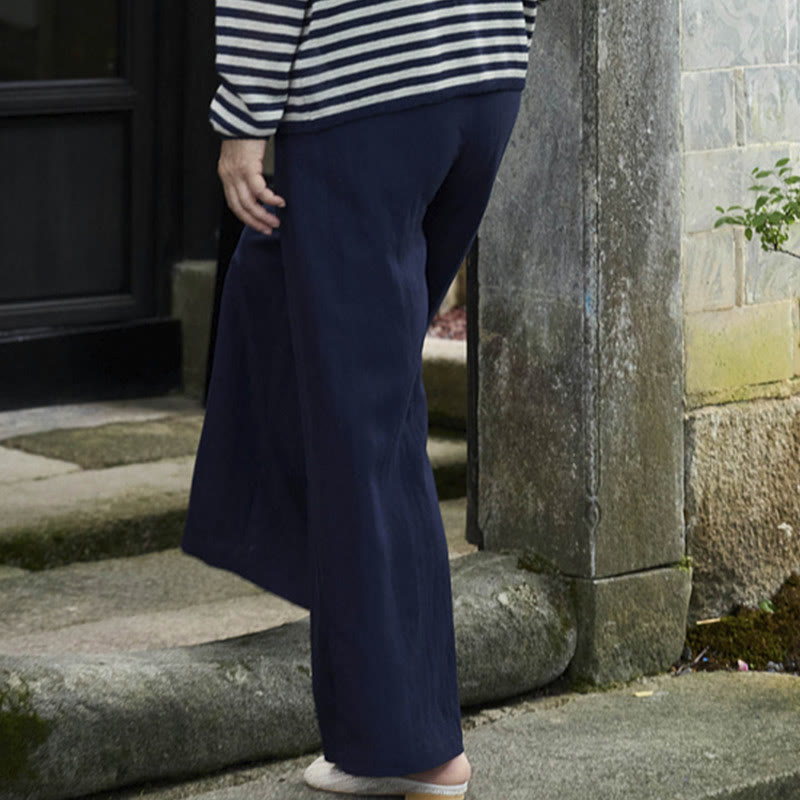 Buddha Stones Plain Ankle-Length Women's Pants With Pockets For Older Adults