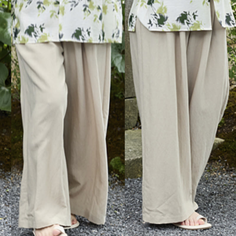 Buddha Stones Plain Ankle-Length Women's Pants With Pockets For Older Adults