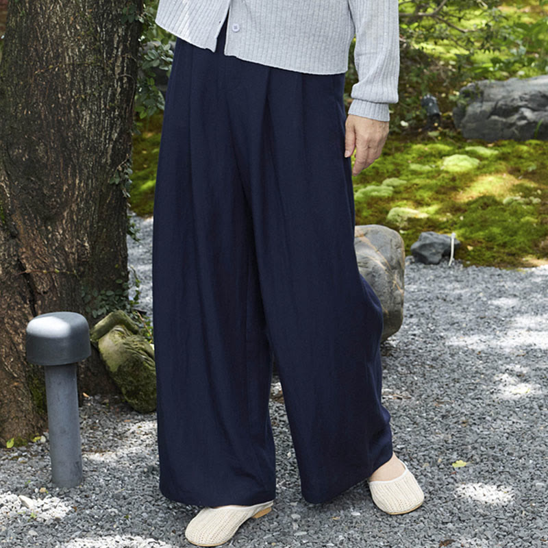 Buddha Stones Plain Ankle-Length Women's Pants With Pockets For Older Adults