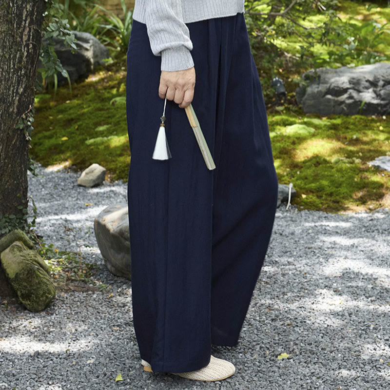Buddha Stones Plain Ankle-Length Women's Pants With Pockets For Older Adults