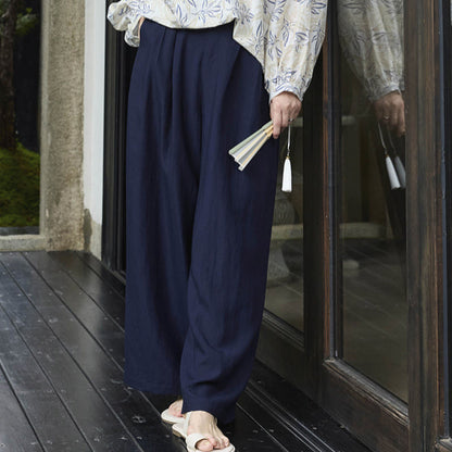 Buddha Stones Plain Ankle-Length Women's Pants With Pockets For Older Adults