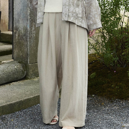 Buddha Stones Plain Ankle-Length Women's Pants With Pockets For Older Adults