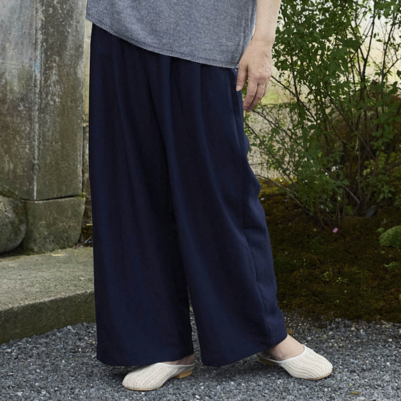Buddha Stones Plain Ankle-Length Women's Pants With Pockets For Older Adults