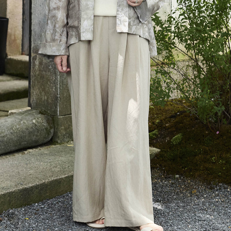 Buddha Stones Plain Ankle-Length Women's Pants With Pockets For Older Adults