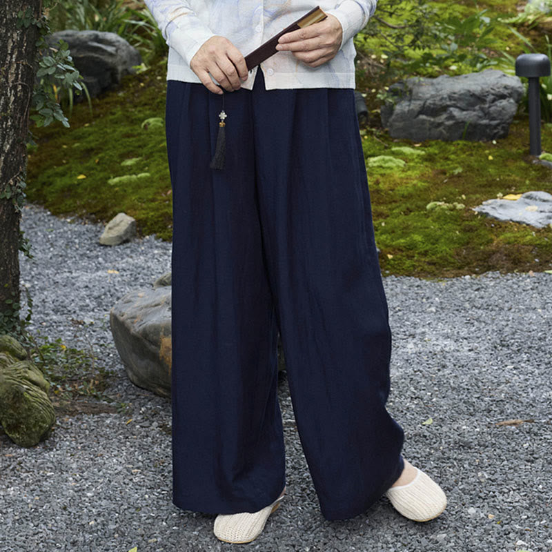 Buddha Stones Plain Ankle-Length Women's Pants With Pockets For Older Adults