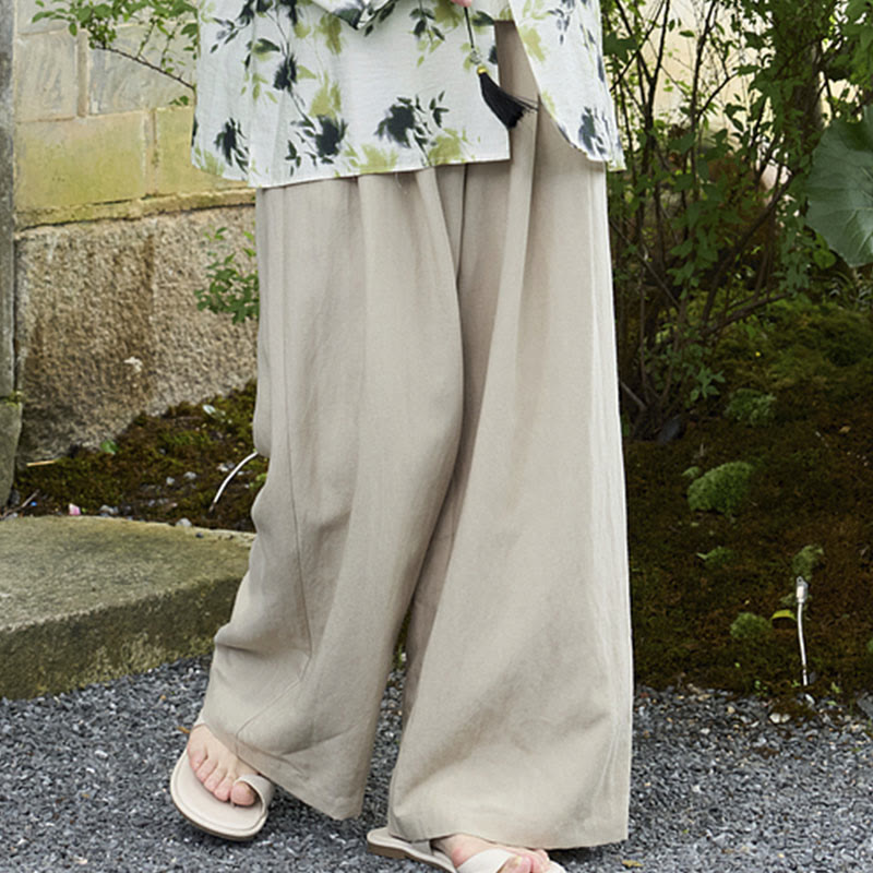 Buddha Stones Plain Ankle-Length Women's Pants With Pockets For Older Adults