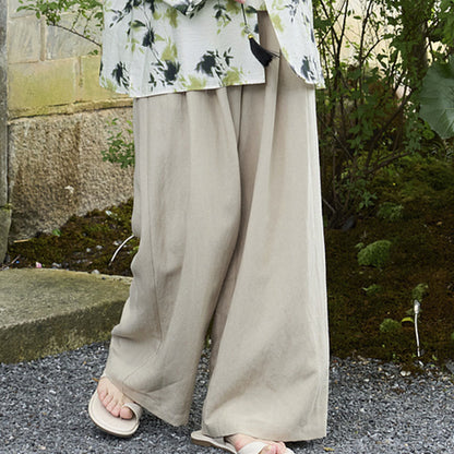 Buddha Stones Plain Ankle-Length Women's Pants With Pockets For Older Adults