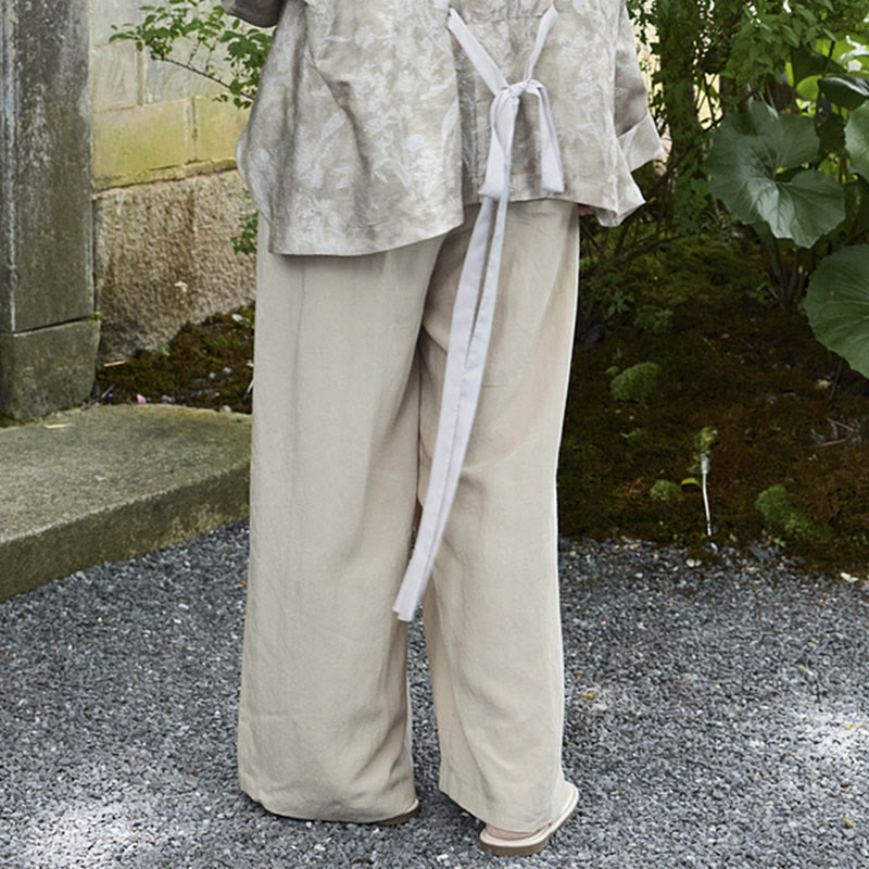 Buddha Stones Plain Ankle-Length Women's Pants With Pockets For Older Adults